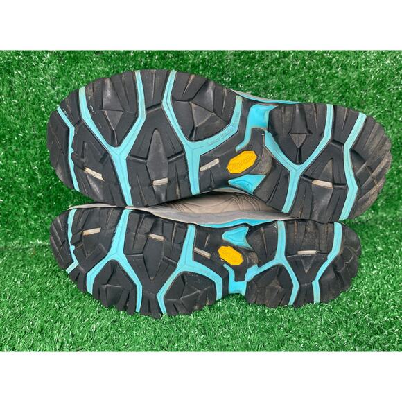 La Sportiva FC Eco 4 GTX Goretex Tan Blue Mid Leather Hiking Boots Womens US 7.5 - Picture 7 of 8